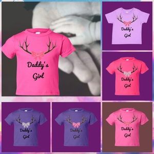 Daddy’s Girl Antler and Bow T-shirt